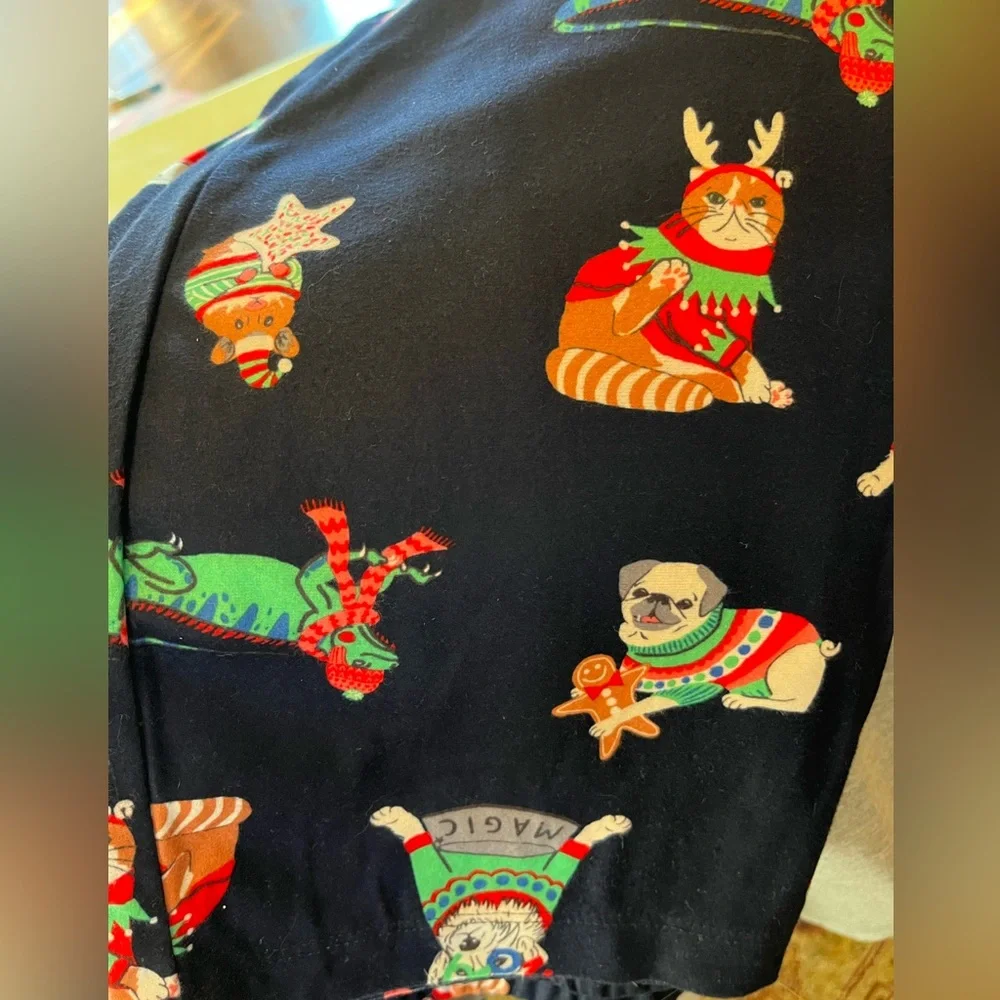 Old Navy Christmas Pajama set XL Pawsitive Vibes